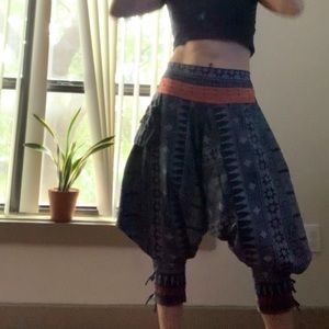 Vintage Harem Pants with unique urban design.